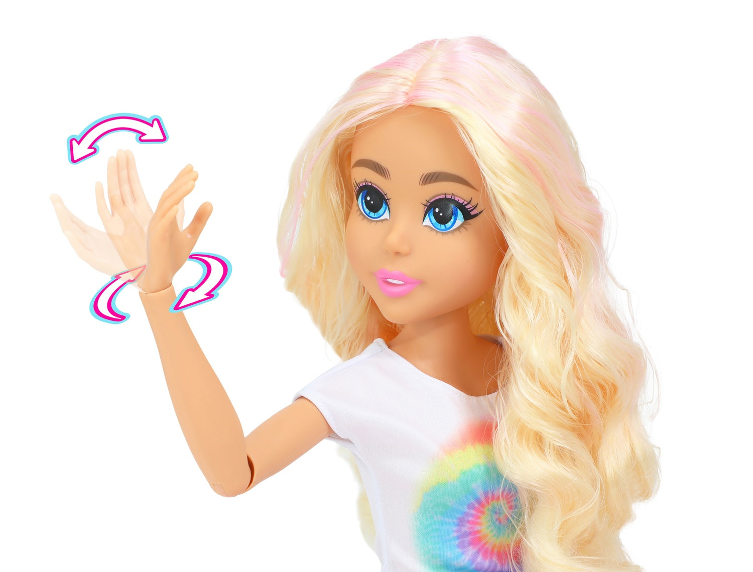 Modedocka 70 cm med glitterkjol och örhängen