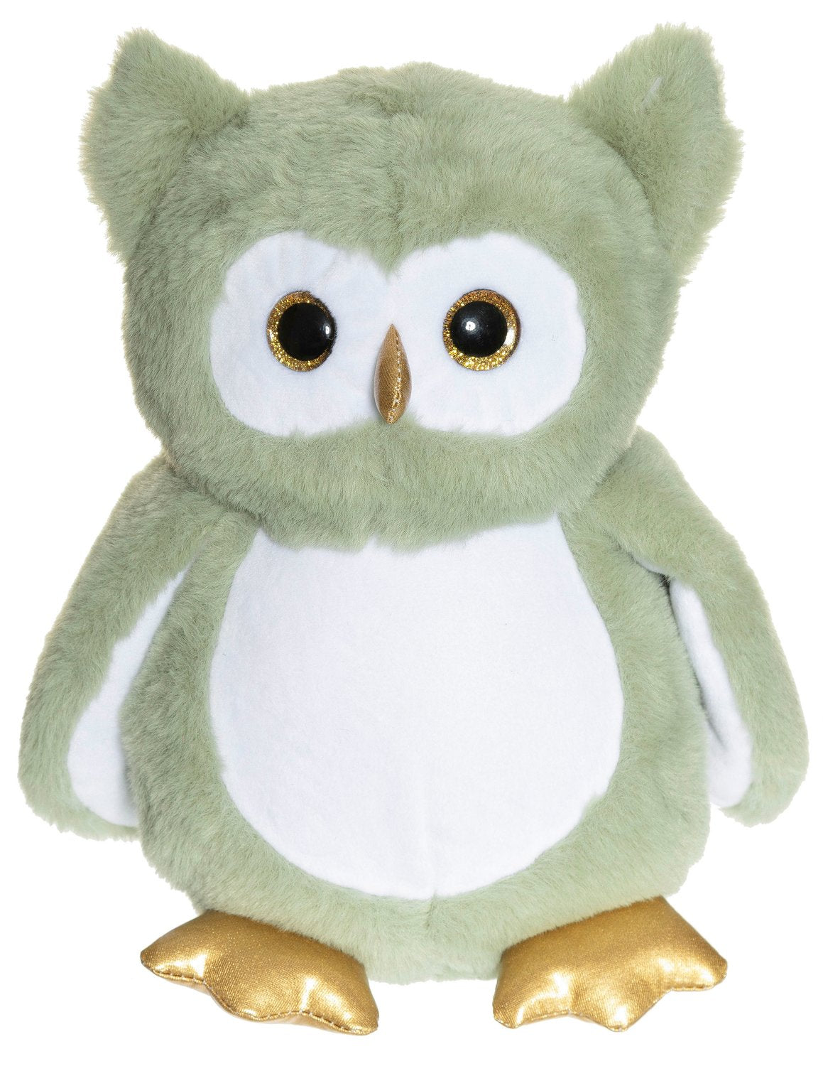 Nattlampa med lysande uggla, grön, 25 cm, maskintvättbar