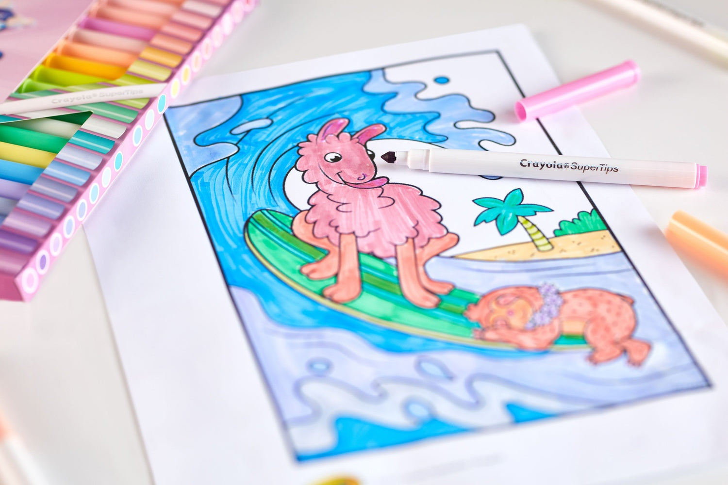 Pastellfärgade Supertips-pennor, 20 tvättbara färger för barn