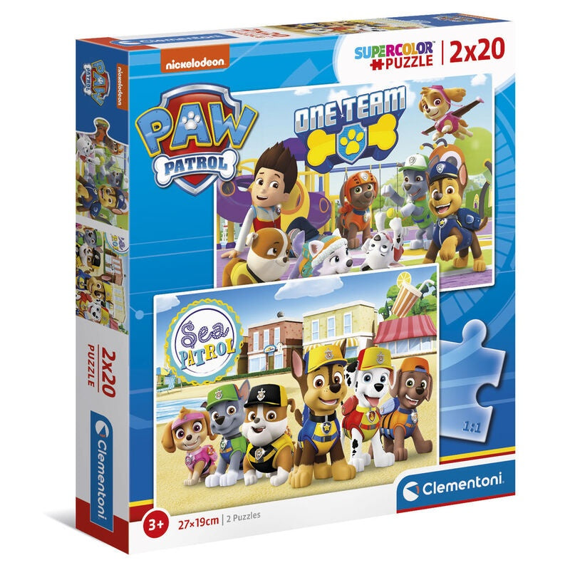 Paw Patrol 2-pack pussel, 20 bitar vardera