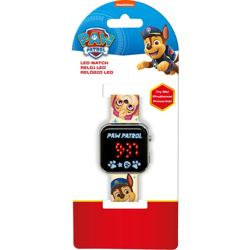 Paw Patrol LED-klocka för barn, justerbar rem, vattentät