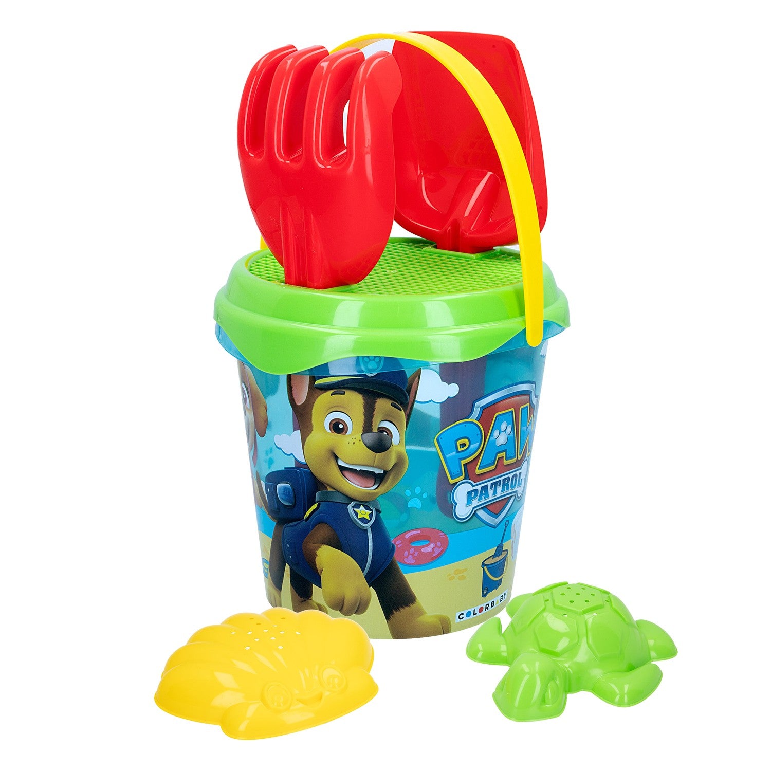 Paw Patrol Strandleksakset, 18 cm Hink, 6 Delar