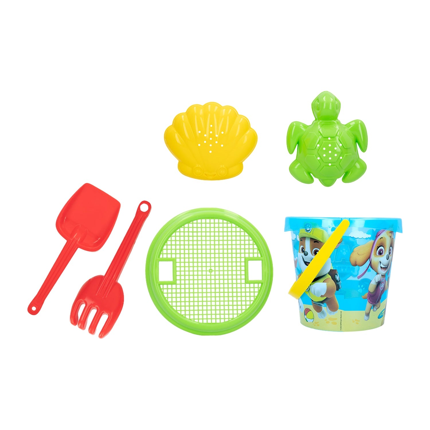 Paw Patrol Strandleksakset, 18 cm Hink, 6 Delar