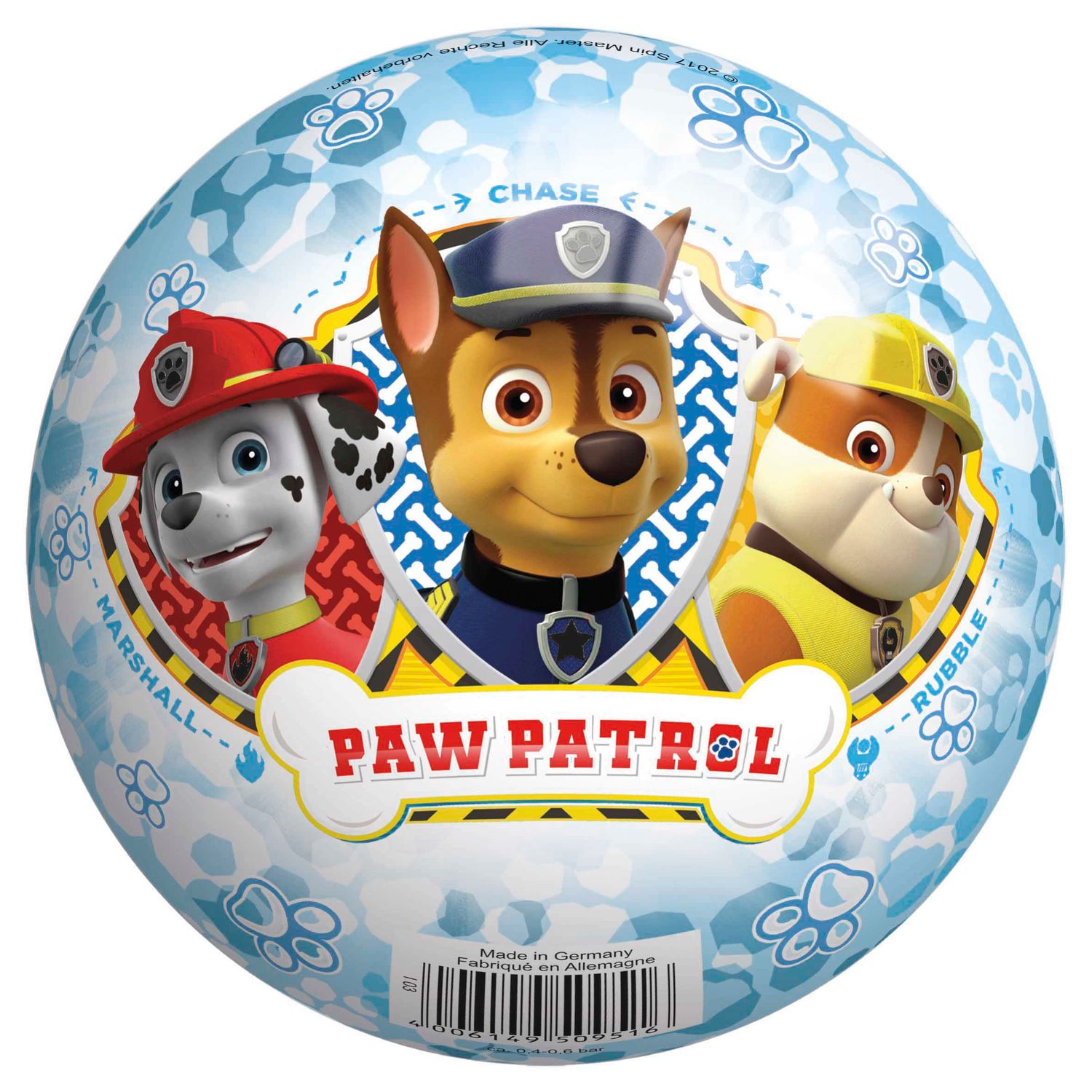 Paw Patrol Vinylboll, 13 cm, Valpdesign