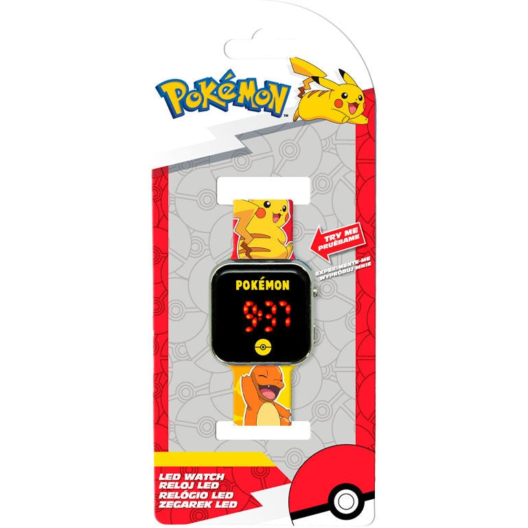 Pokemon LED-klocka med justerbar rem och ljusfunktion