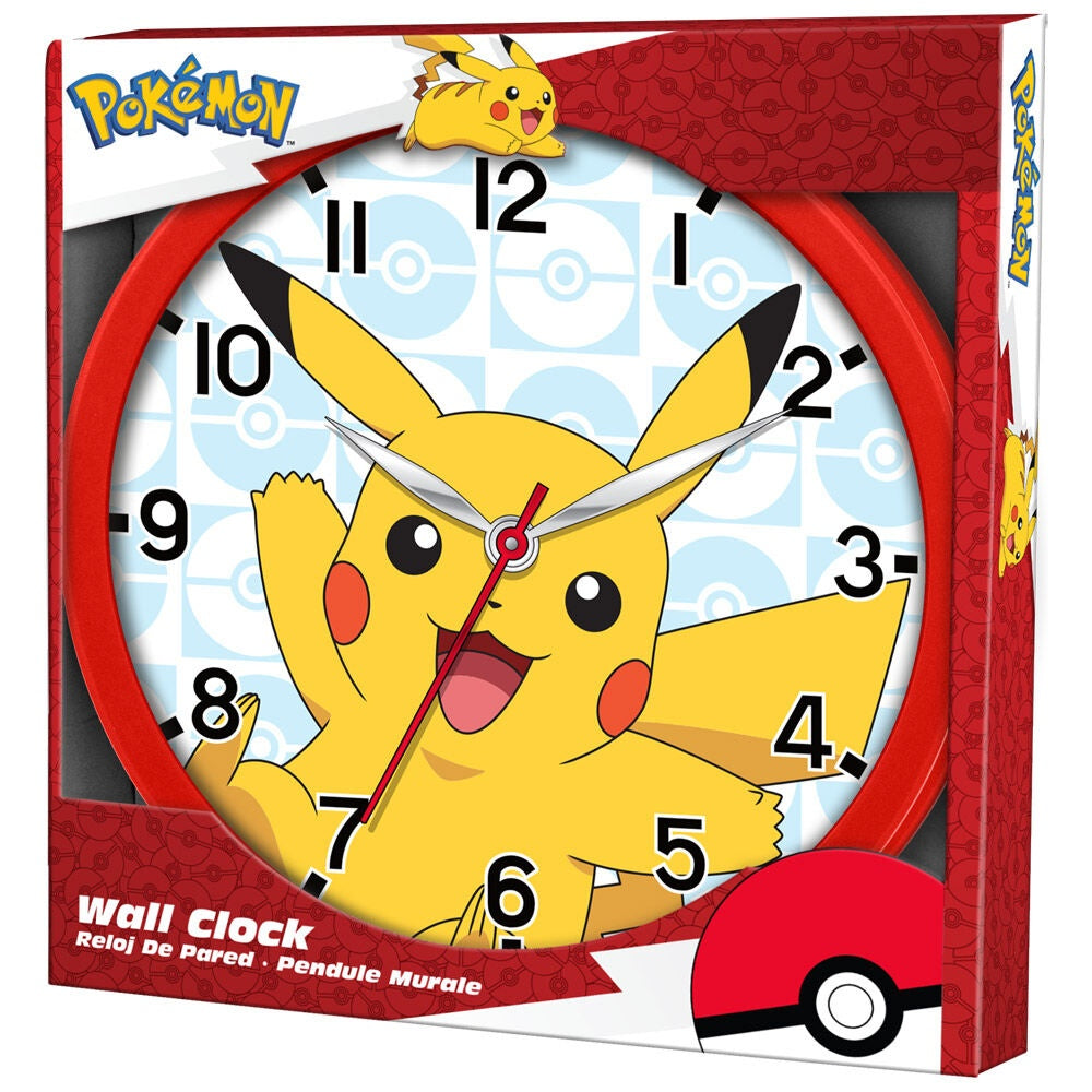 Pokemon väggklocka, 12-tums, batteridriven