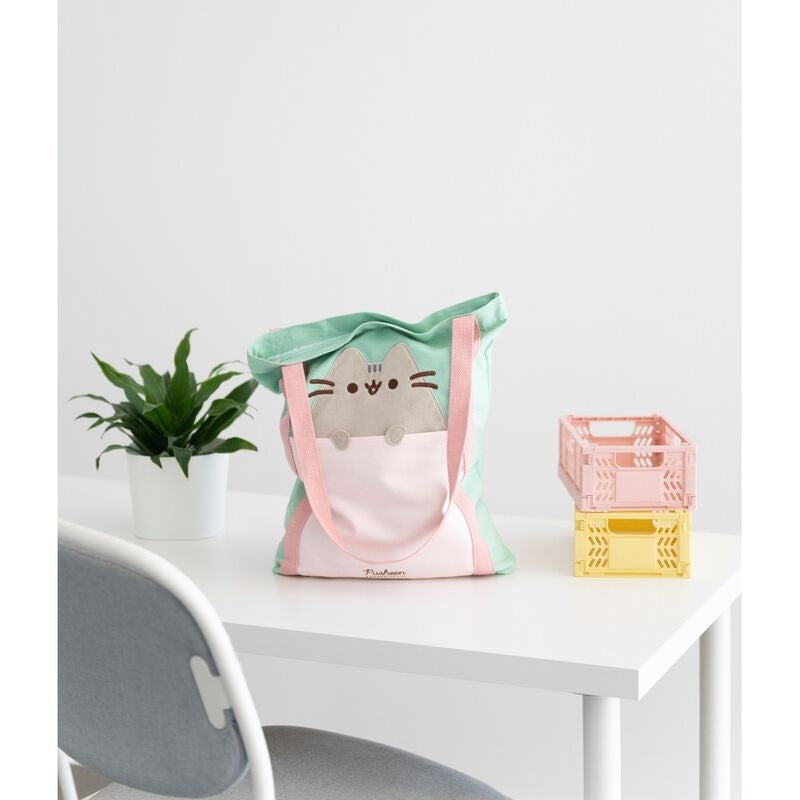 Pusheen Premium shoppingväska med slitstarkt material, stor storlek