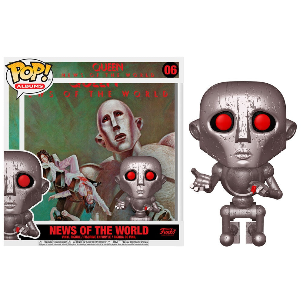 Queen News of the World Vinylfigur med albumfodral