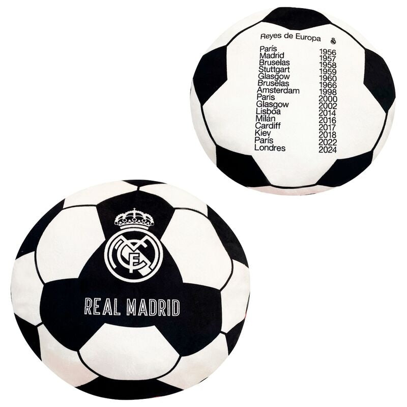 Real Madrid fotbollskudde, mjukt tyg, 18-tum