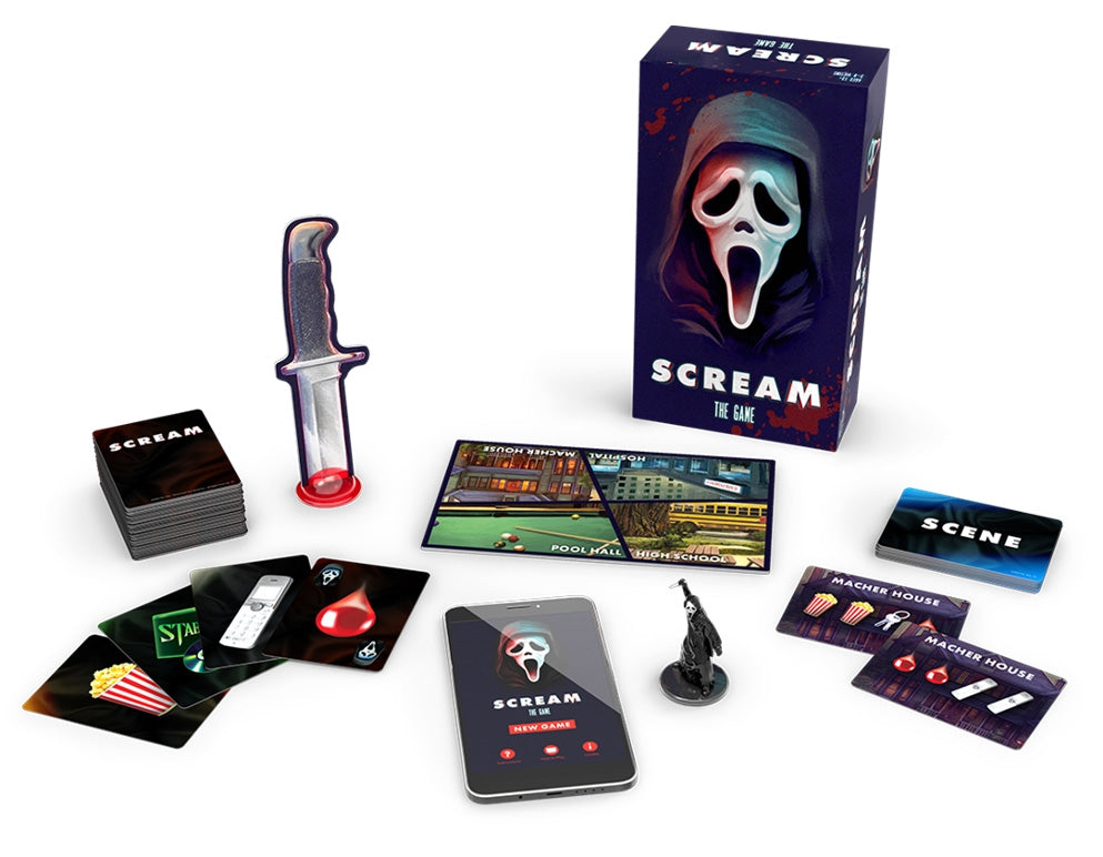 Scream-brädspel, skräckmysterium, festkul
