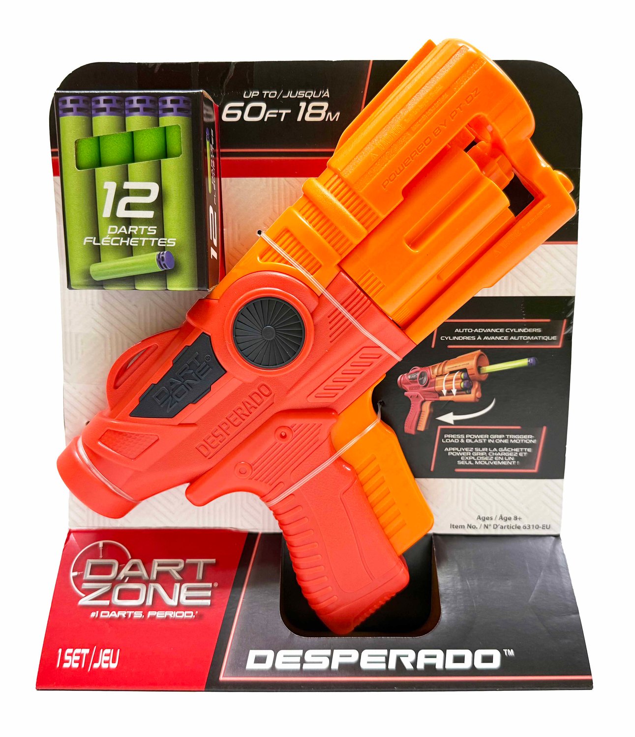 Skumpilkastare, automatiskt frammatande pipa, 12 pilar ingår