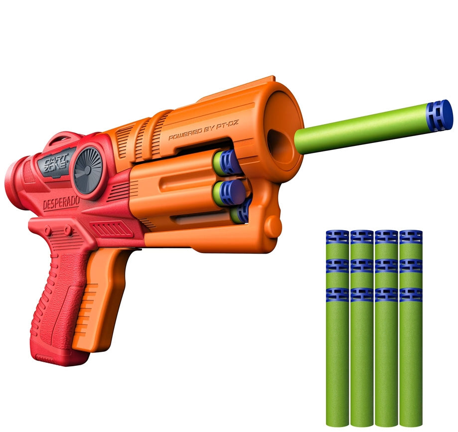 Skumpilkastare, automatiskt frammatande pipa, 12 pilar ingår