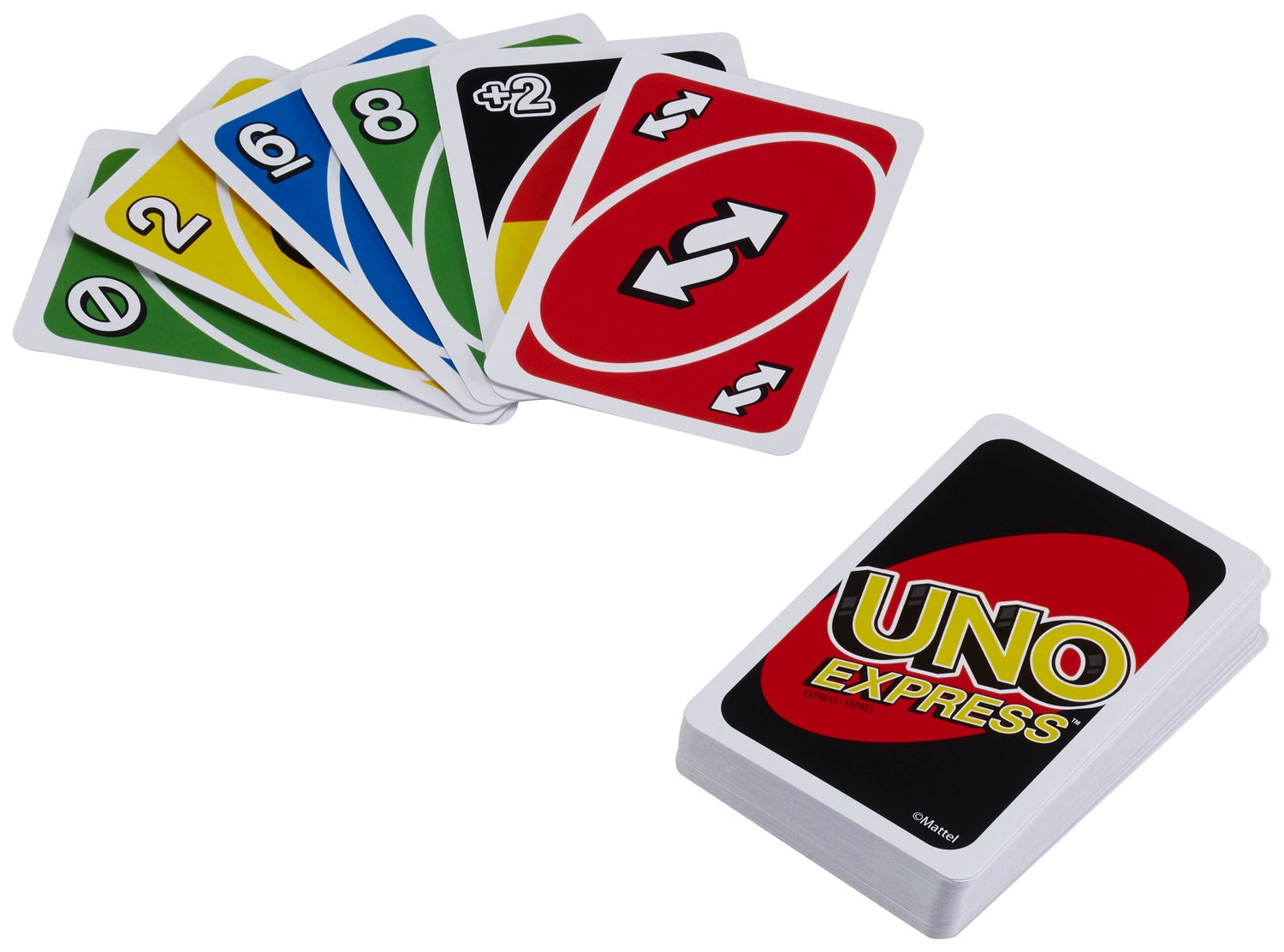 Snabbt UNO-kortspel med speciella actionkort