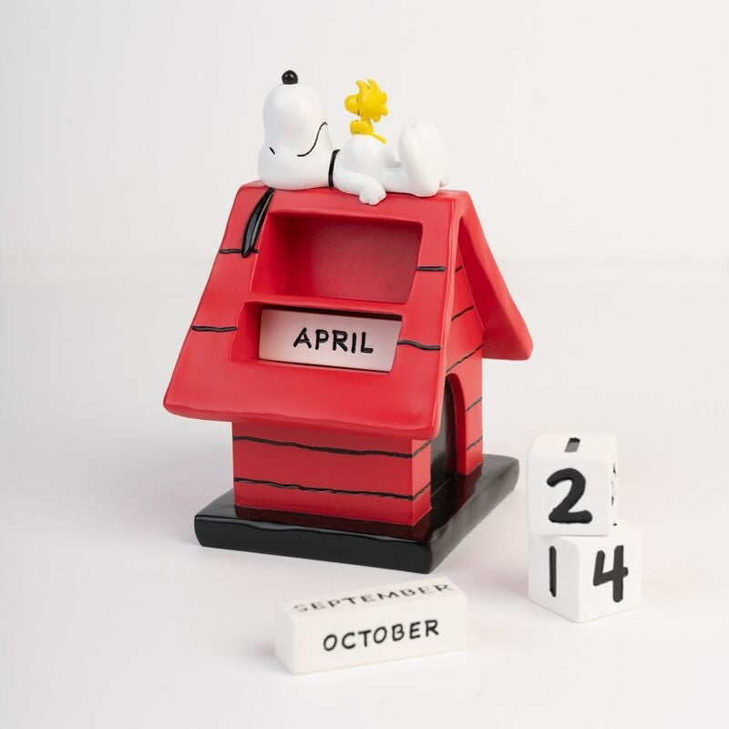 Snoopy Doghouse 3D evighetskalender för hem eller kontor