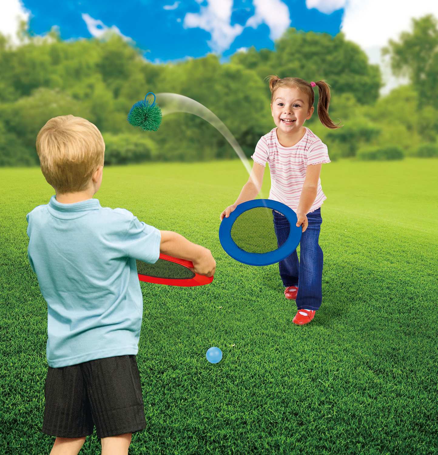 Sommarfångstset för barn, 30 cm skivor, 2 bollar ingår