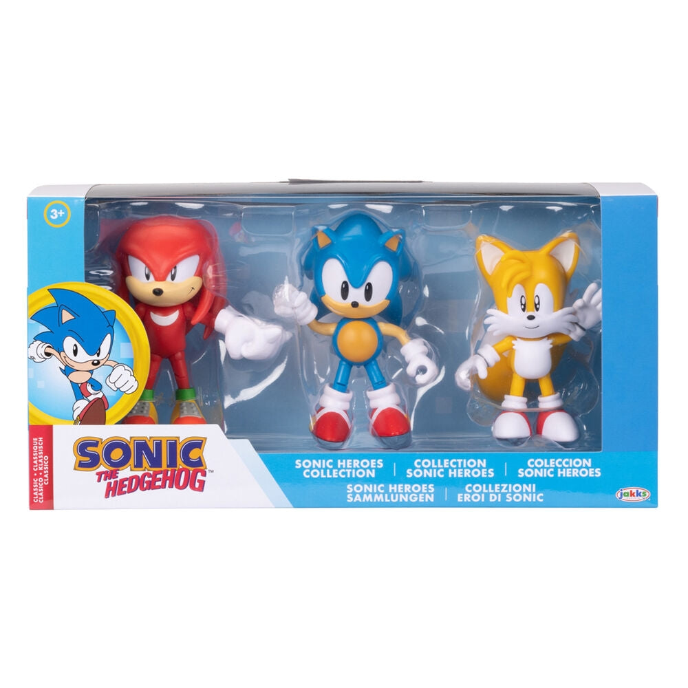 Sonic the Hedgehog Classic 3-pack actionfigurer, 10 cm