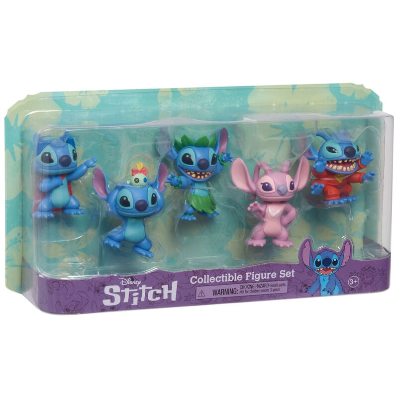 Stitch 5-figurspaket, 7 cm samlarleksaker