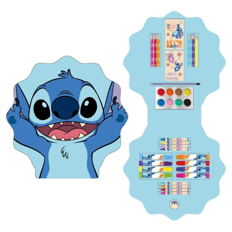 Stitch Color Set med markörer och kritor för barn