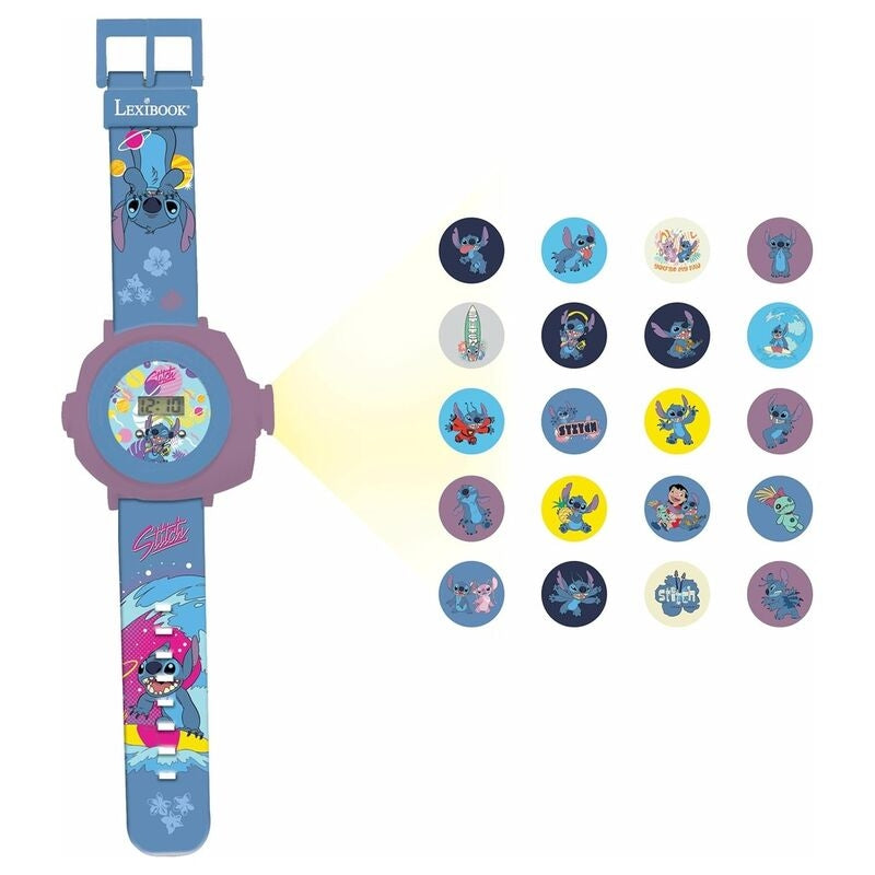 Stitch Digital projektorklocka med alarm och nattljus