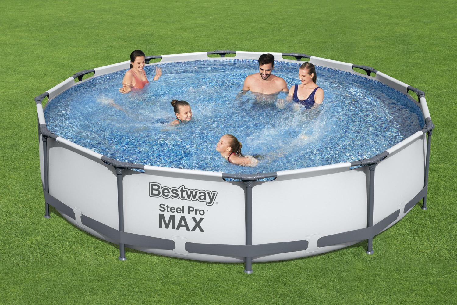 Stål Pro Max Pool Sæt 366 X 76 Cm