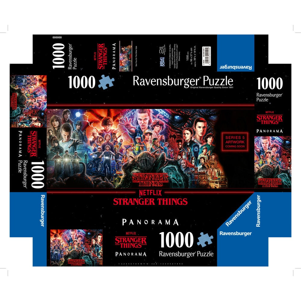 Stranger Things 1000-bitars panoramapussel för fans