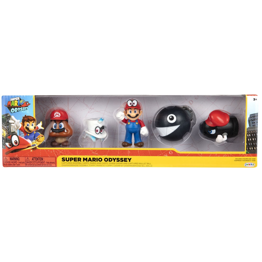 Super Mario Bros Action Figures Pack, 5 delar, 6,5 cm