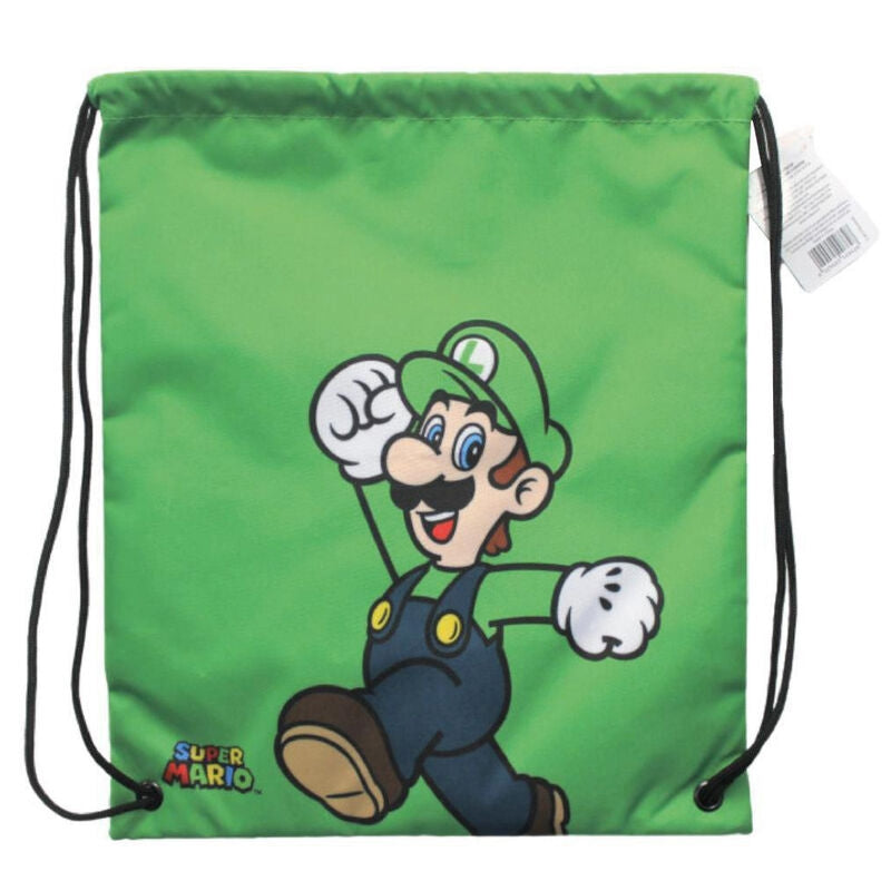 Super Mario Bros Luigi gymväska, 40 cm storlek, hållbar design