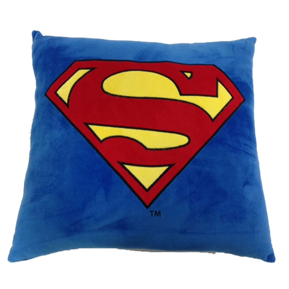 Superman-kudde, mjukt tyg, 18x18 tum