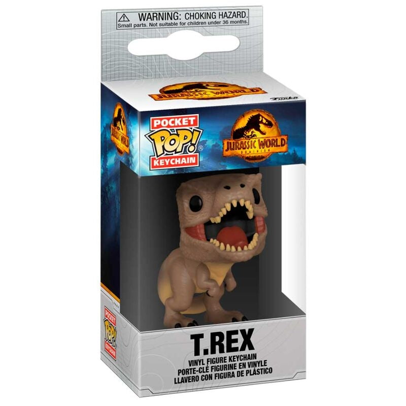 T-Rex Pocket POP-nyckelring för Jurassic World-fans