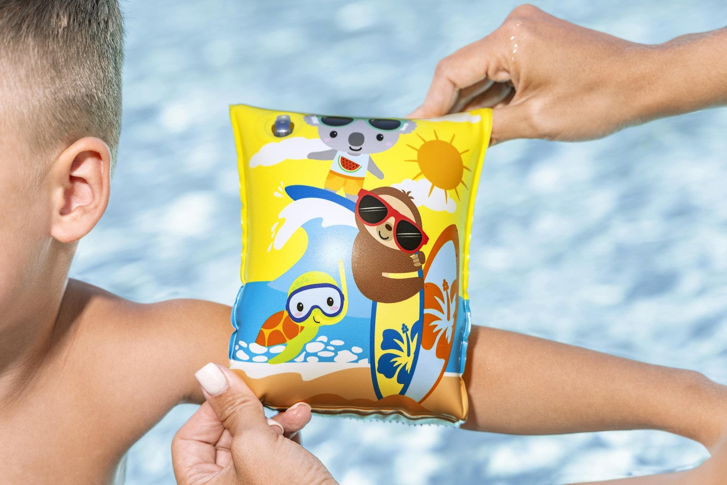 Uppblåsbara badredskap för barn, 23x15 cm, åldrar 3-6