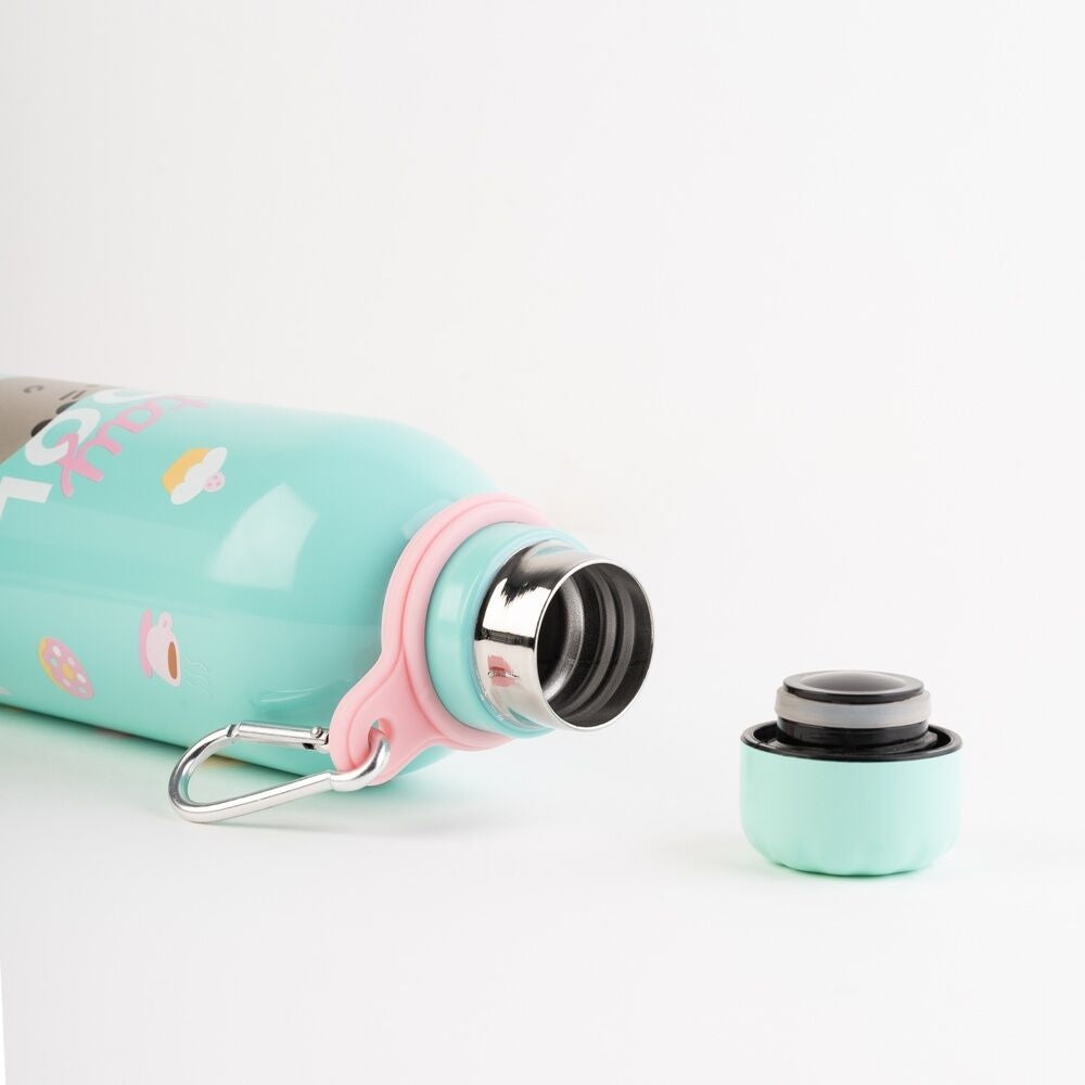 Vattenflaska i rostfritt stål 500 ml, hållbar och läcksäker