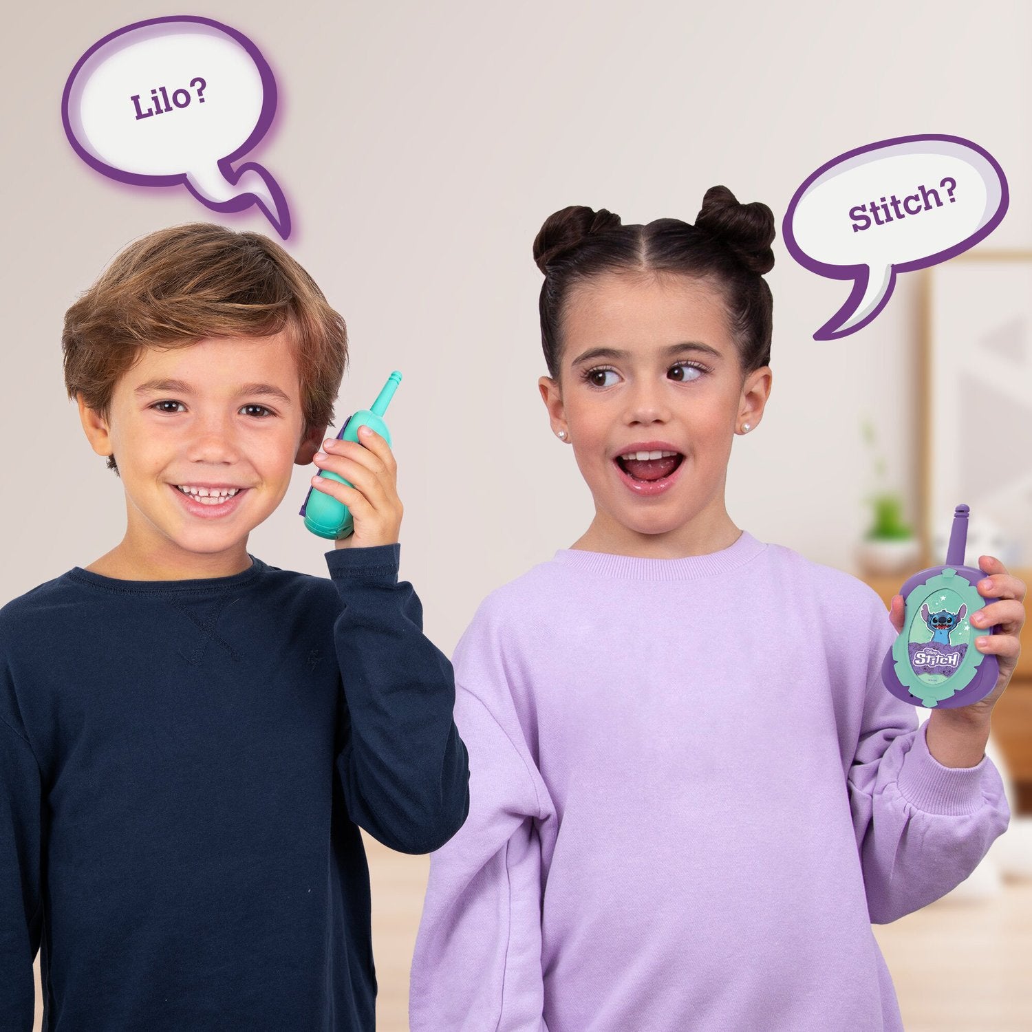 Walkie-talkies för barn med sömtema, 2-pack