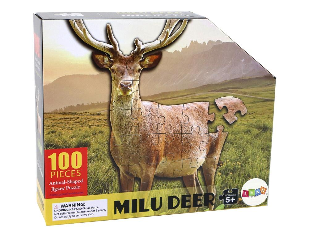 100-stykker Deer Forest Puzzle: Wildlife Adventure at Home