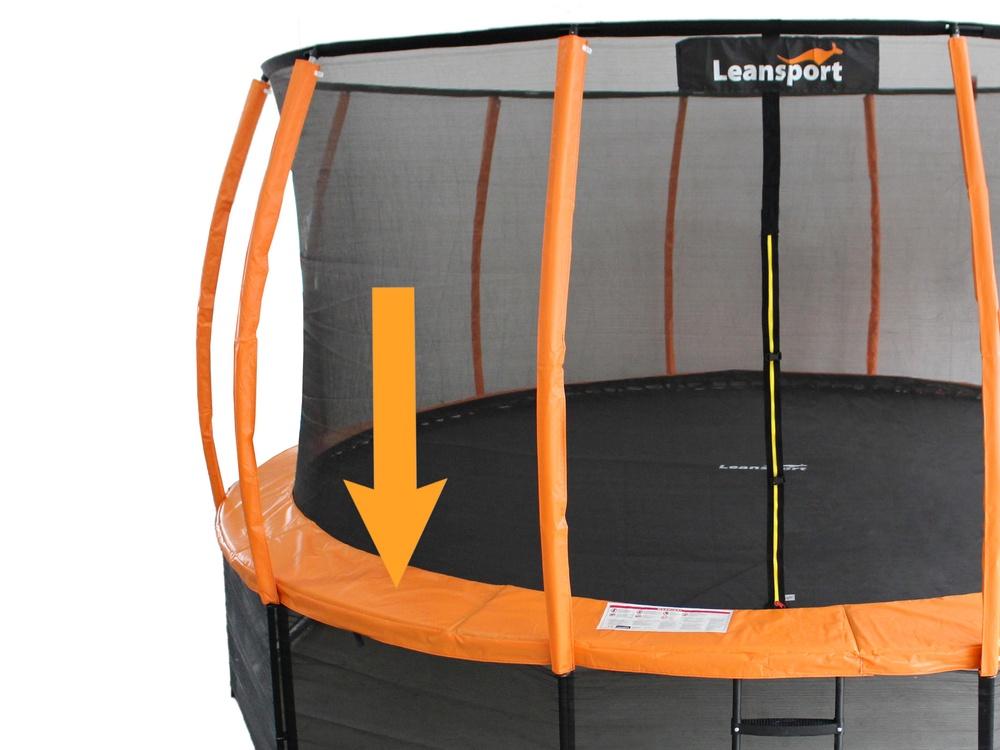 10 fods trampolin fjederbeskytter, 305 cm, PVC/PF, 28 cm bred