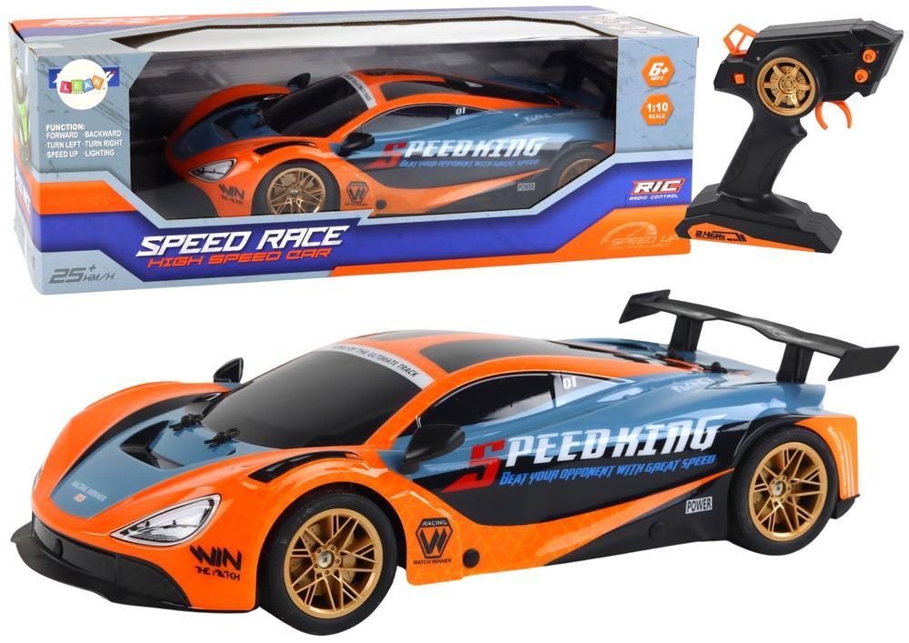 1:10 Orange RC Sportsvogn - 25 km/t Hastighed, LED-lys