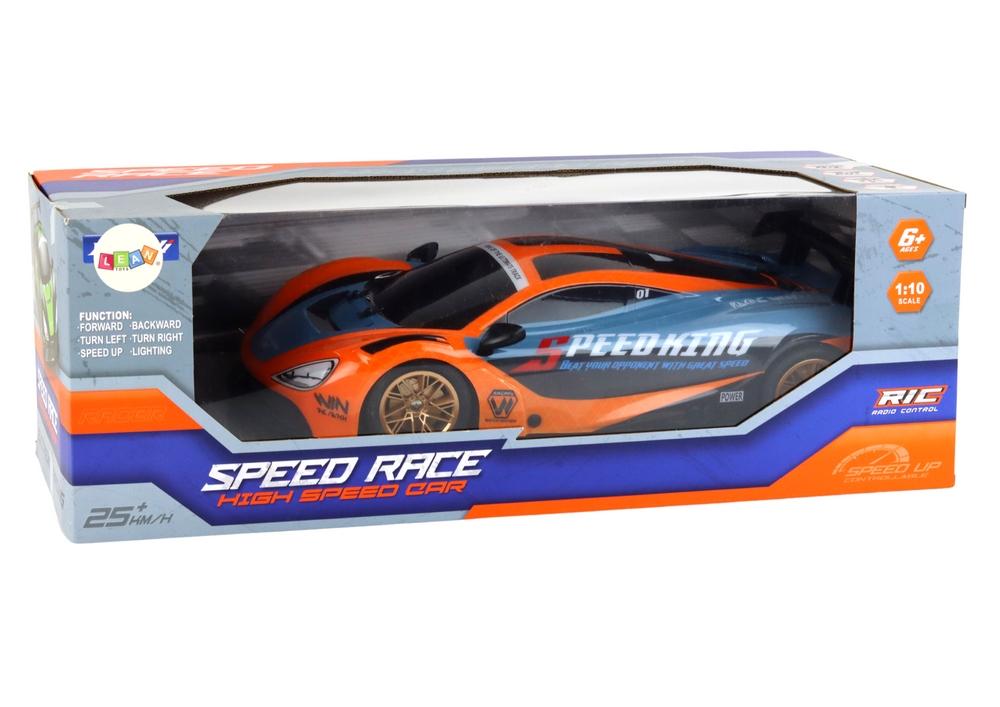 1:10 Orange RC sportbil - 25 km/h hastighet, LED-lampor