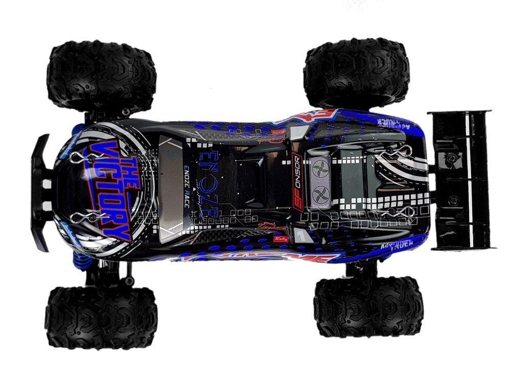 1:18 blå terrængående lastbil, 45 km/t hastighed, 4x4 kørsel