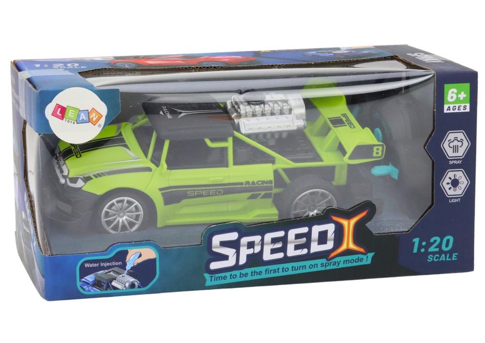 1:20 RC Car: Smoke, Lights, Green, Realistic Racing Fun