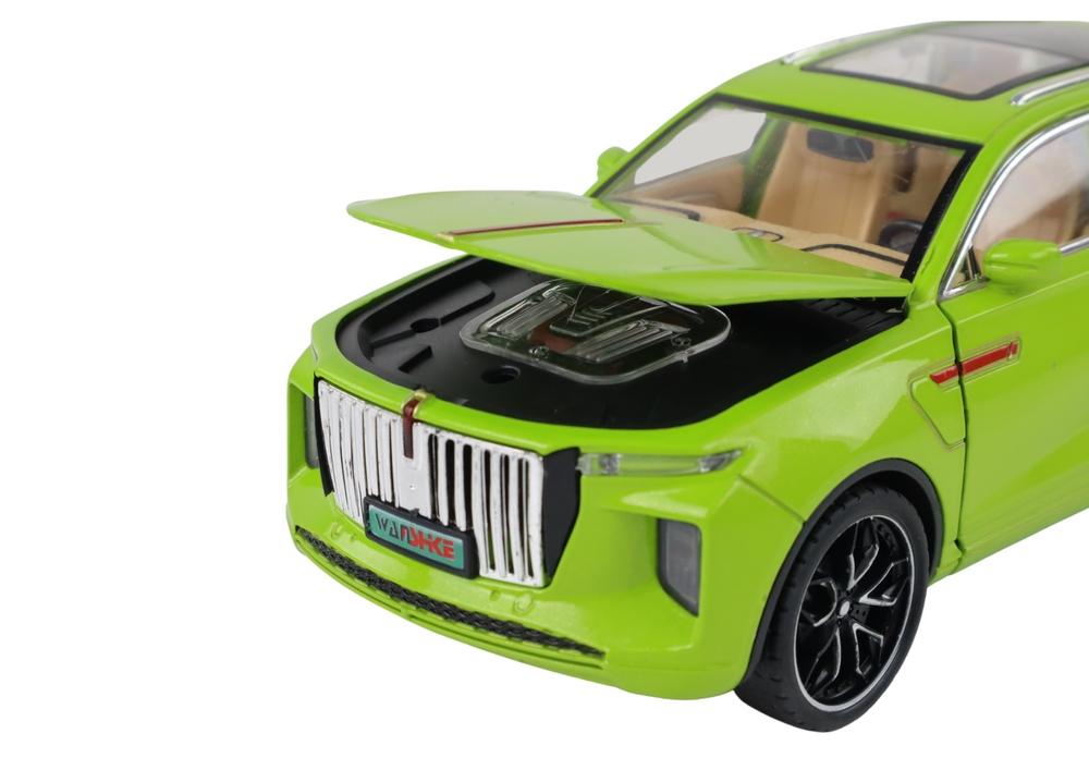 1:24 Green Aluminium RC Car: Realistiska ljud och rökeffekter