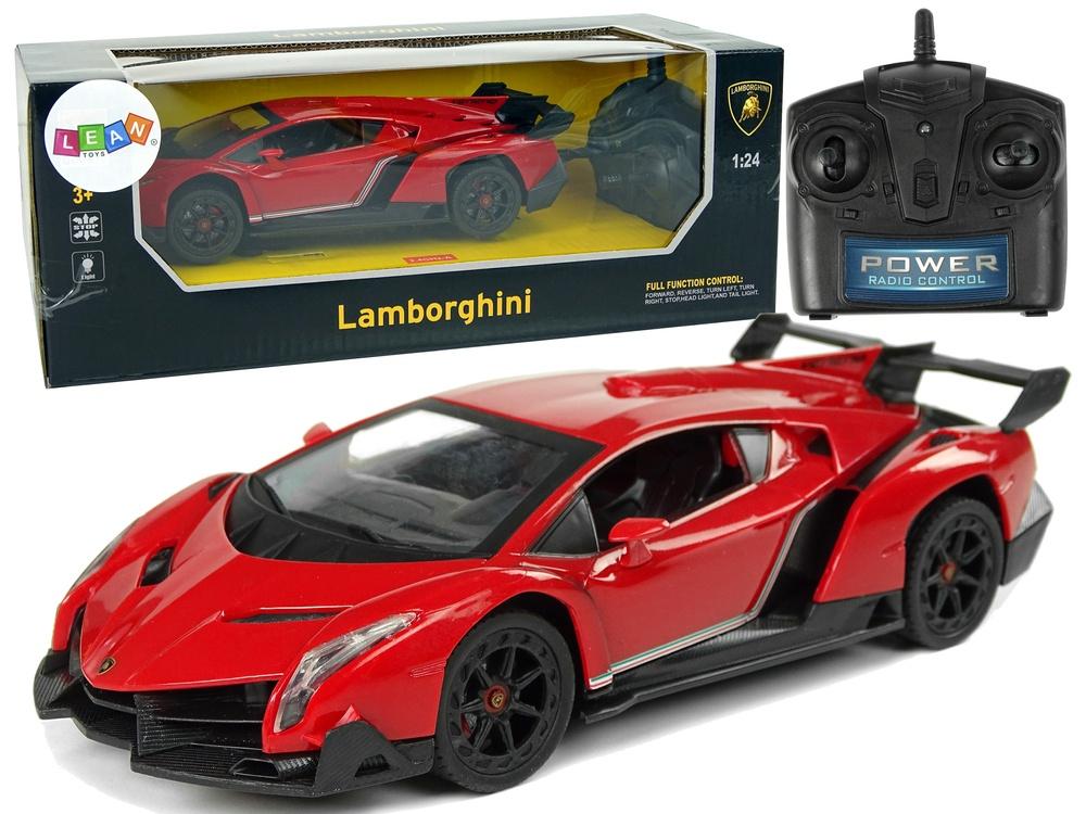 1:24 R/C Lamborghini Veneno Red - Realistiska ljus & 2,4G-kontroll