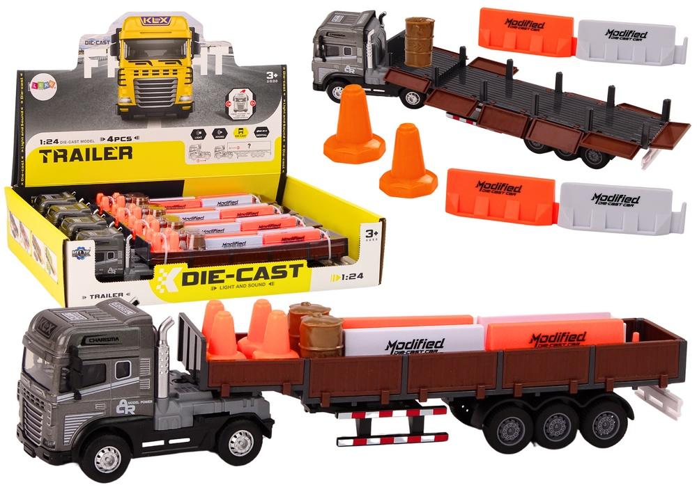 1:24 Skala Truck & Trailer Playset med ljud och ljus