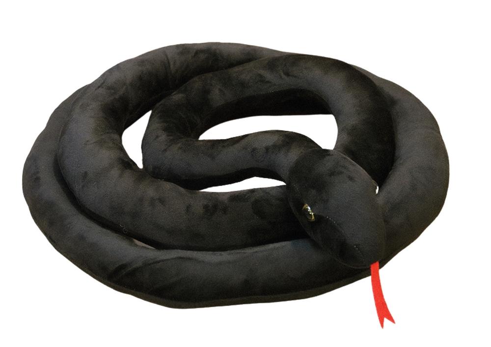 200 cm Plush Black Snake Mascot - Blød &amp; CE-certificeret