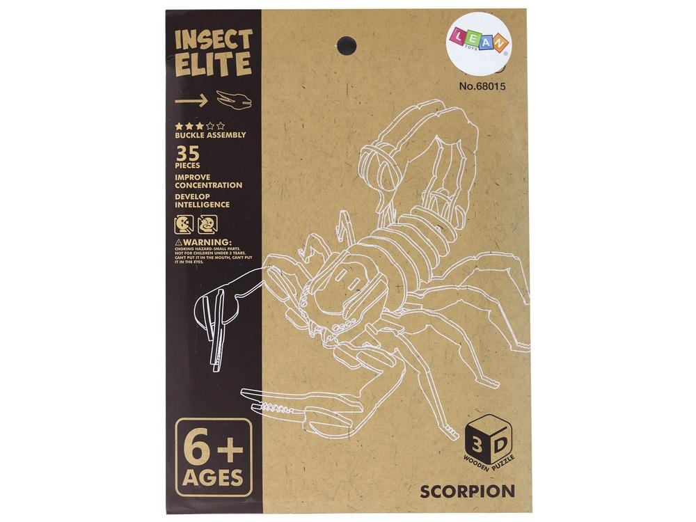 35-delat trä 3D Scorpion Pussel - Pedagogiskt kul