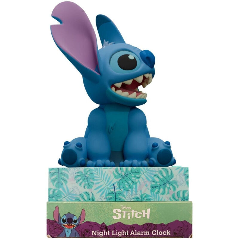 3D-lampa med väckarklocka, Disney Stitch Design