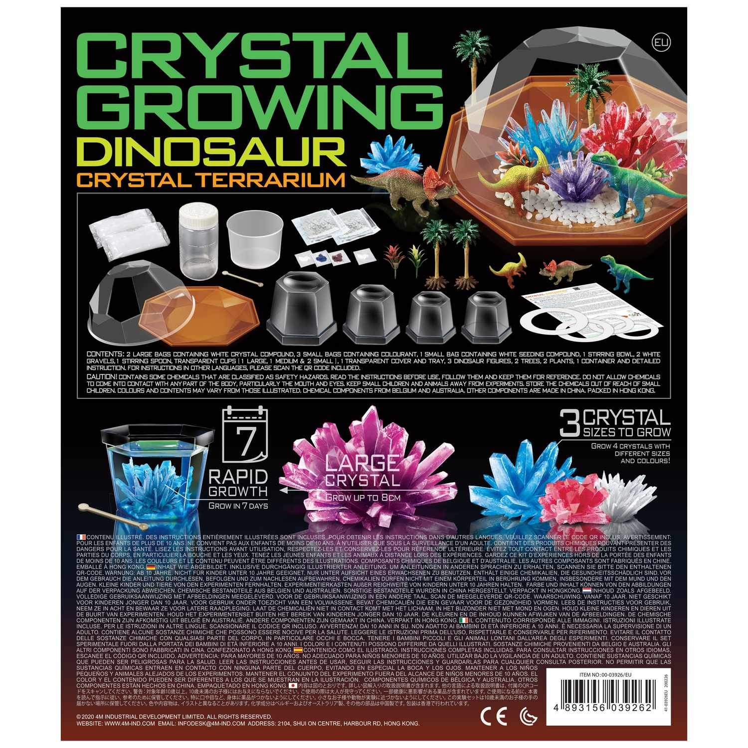 4M DIY sæt Dino Crystal Terrarium