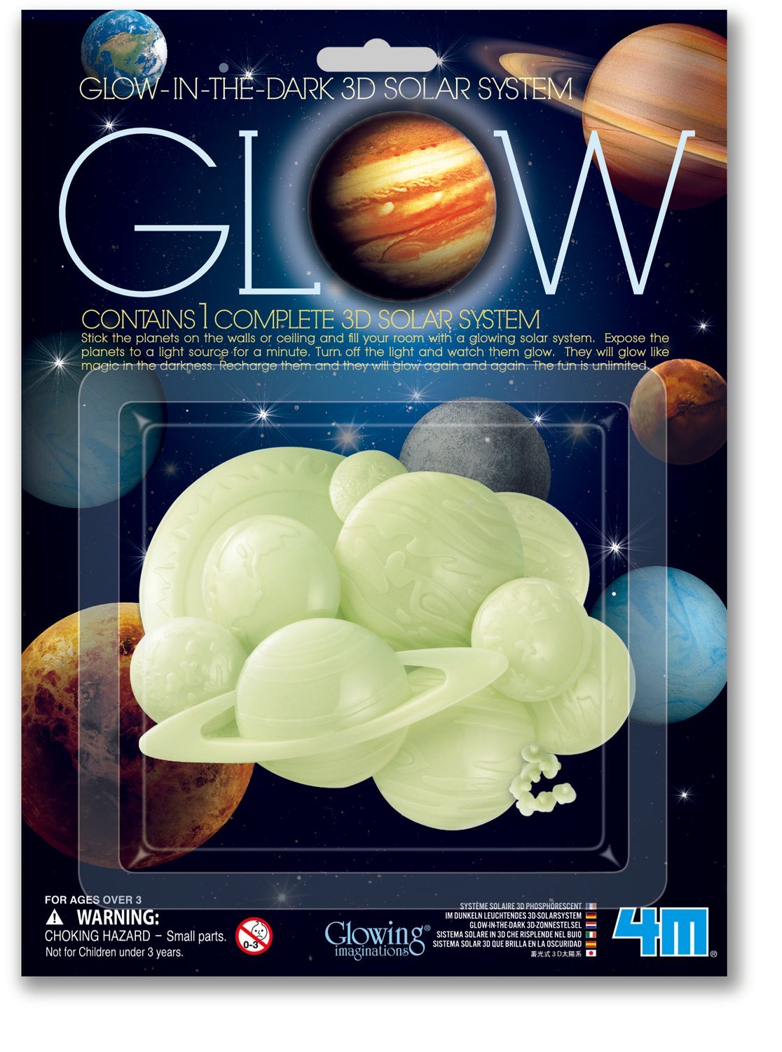 4M Stickers Sæt Glow-In-The-Dark Solar System