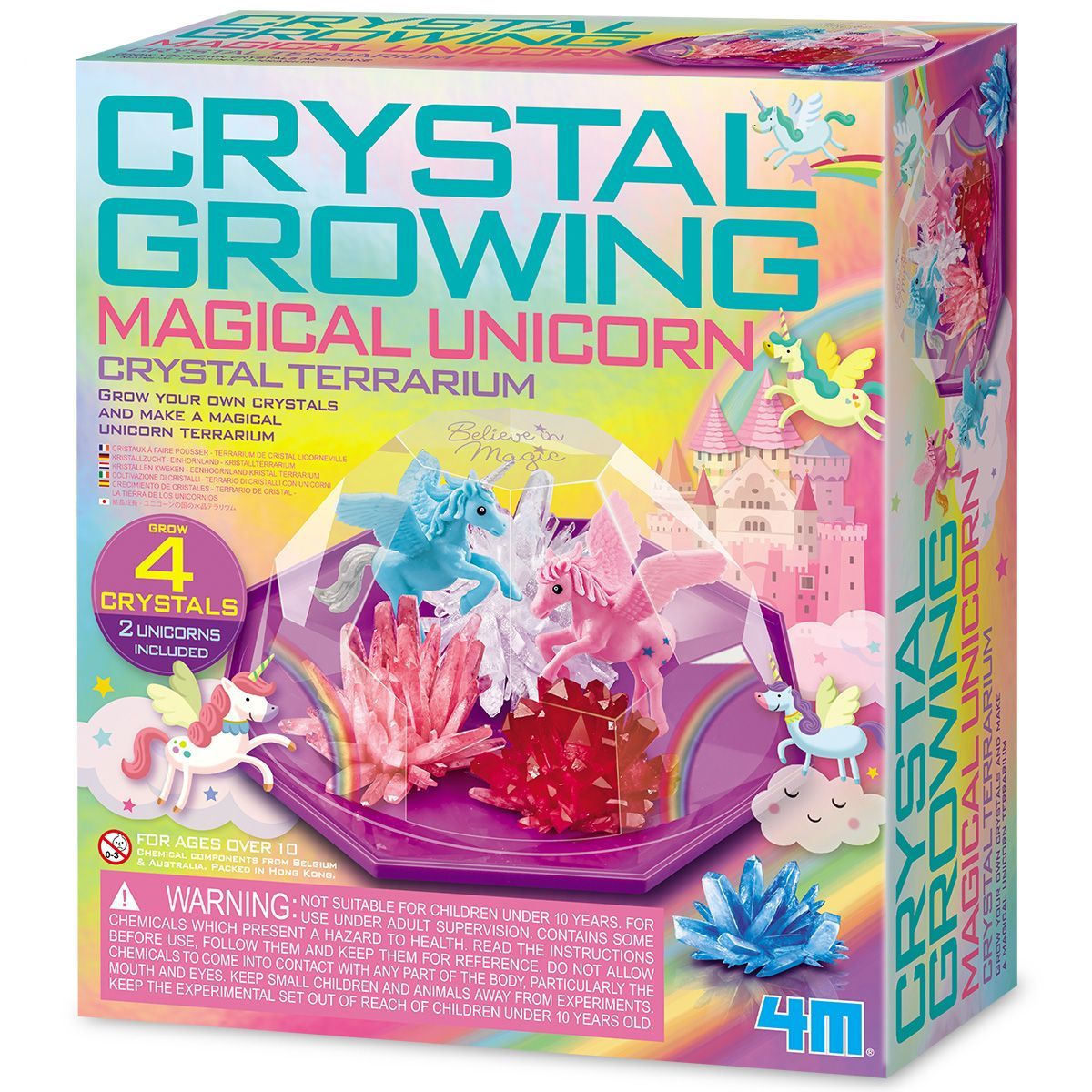 4M gör-det-självset Magical Unicorn Crystal Terrarium