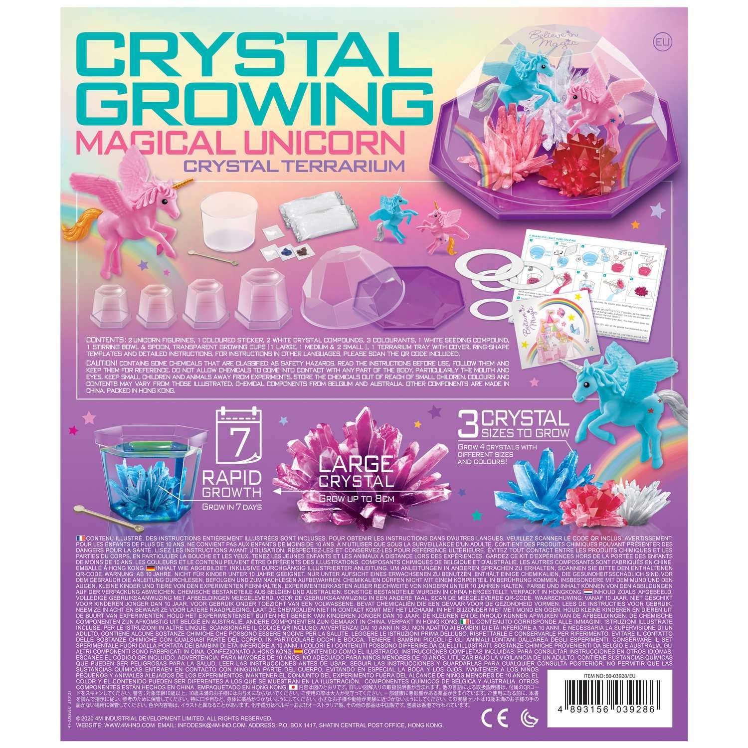 4M DIY Magical Unicorn Crystal Terrarium Kit