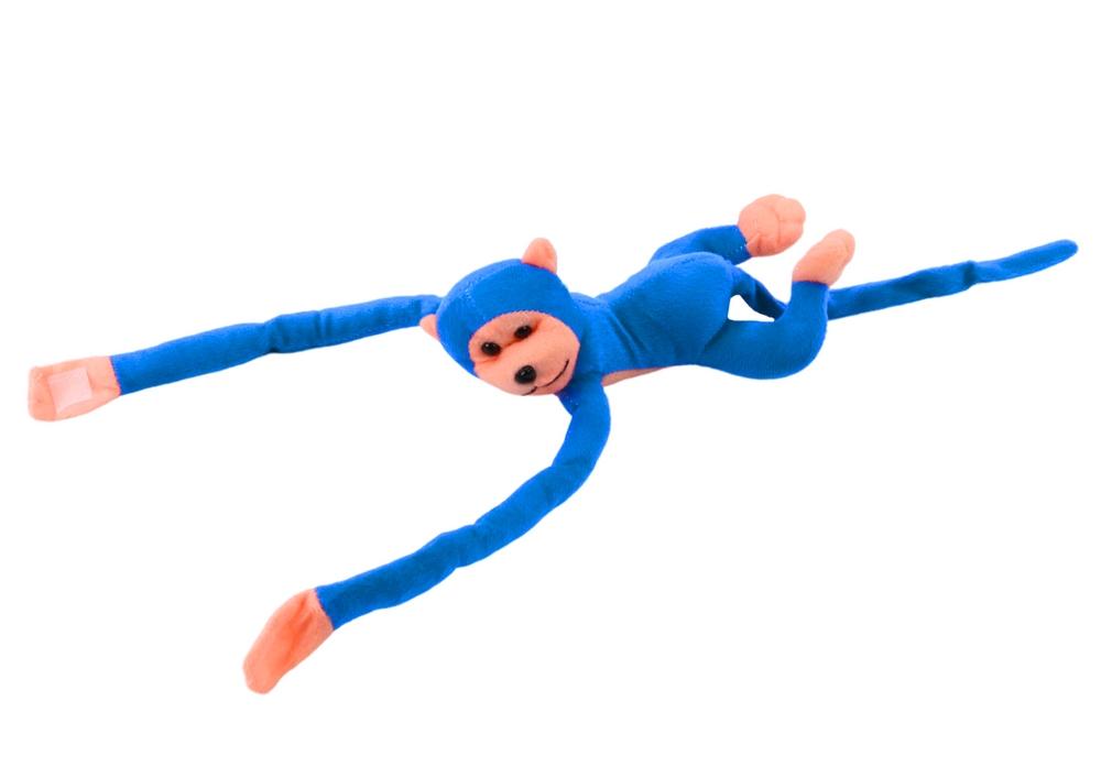 60 cm Blue Plush Monkey Mascot med ljud och kardborre