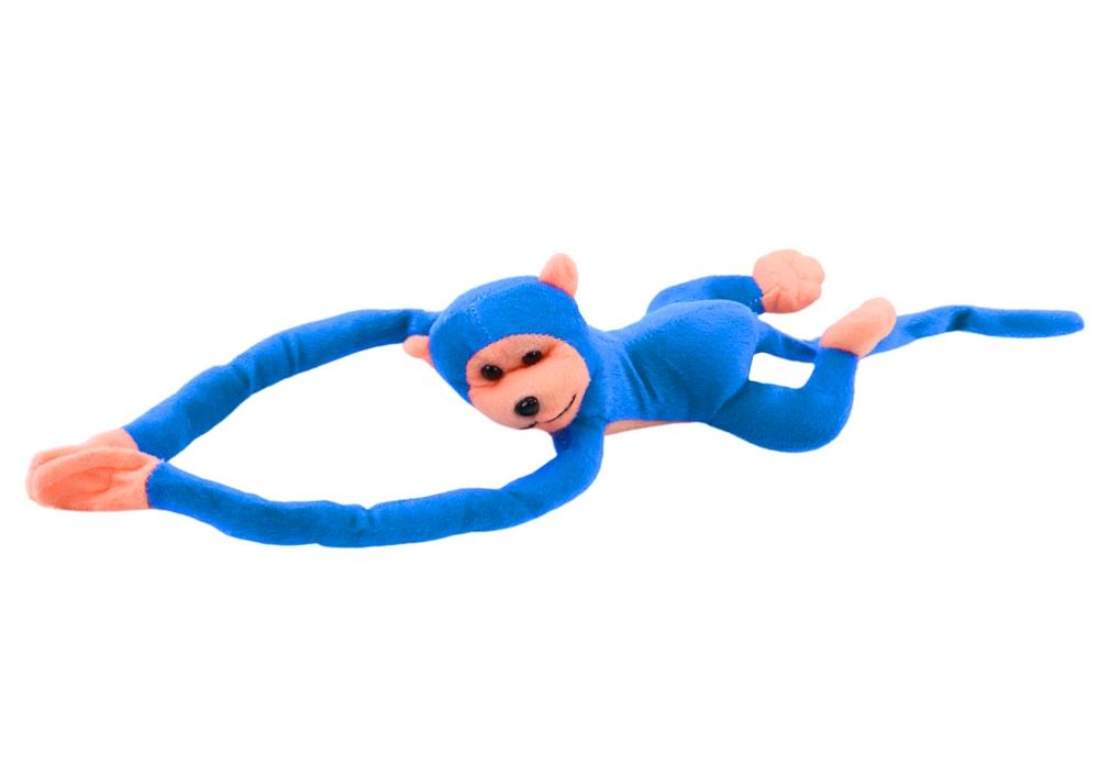 60 cm Blue Plush Monkey Mascot med ljud och kardborre